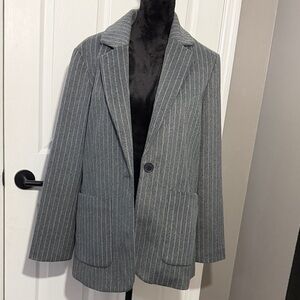 Universal Thread Gray Pinstripe Blazer | Size M | Soft Oversized Fit